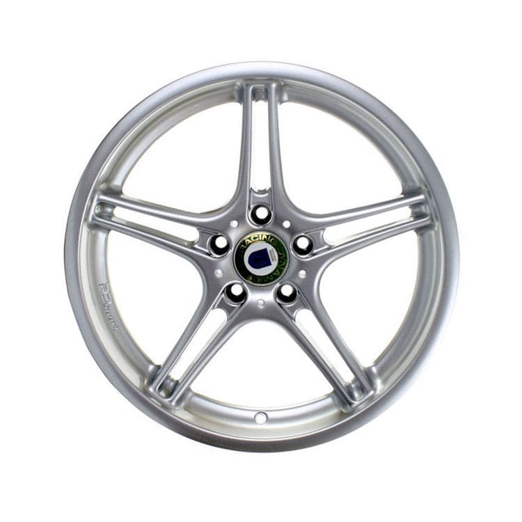 chrome star 5 spoke car tire rim automotive product photography example